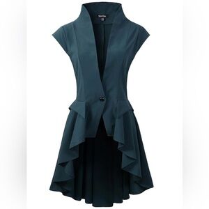 New darcchic blazer dress women’s size 4 emerald green 90s y2k fairly Vampire